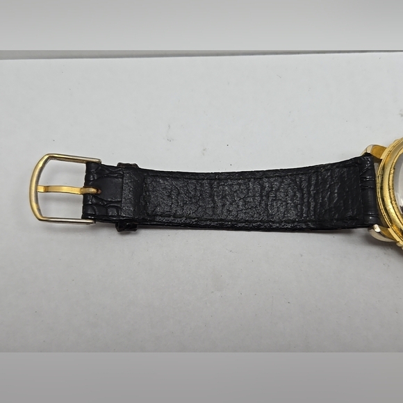 Mens Vintage John Weitz Faux Skeleton Watch Gold Tone Quartz New Battery - Picture 9 of 11